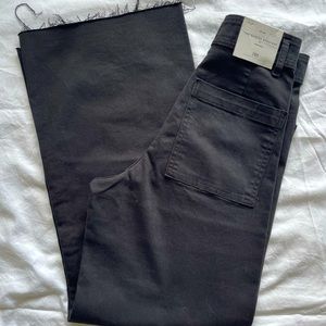 ZARA BLACK HIGH WAISTED ZW SAILOR STRAIGHT JEANS